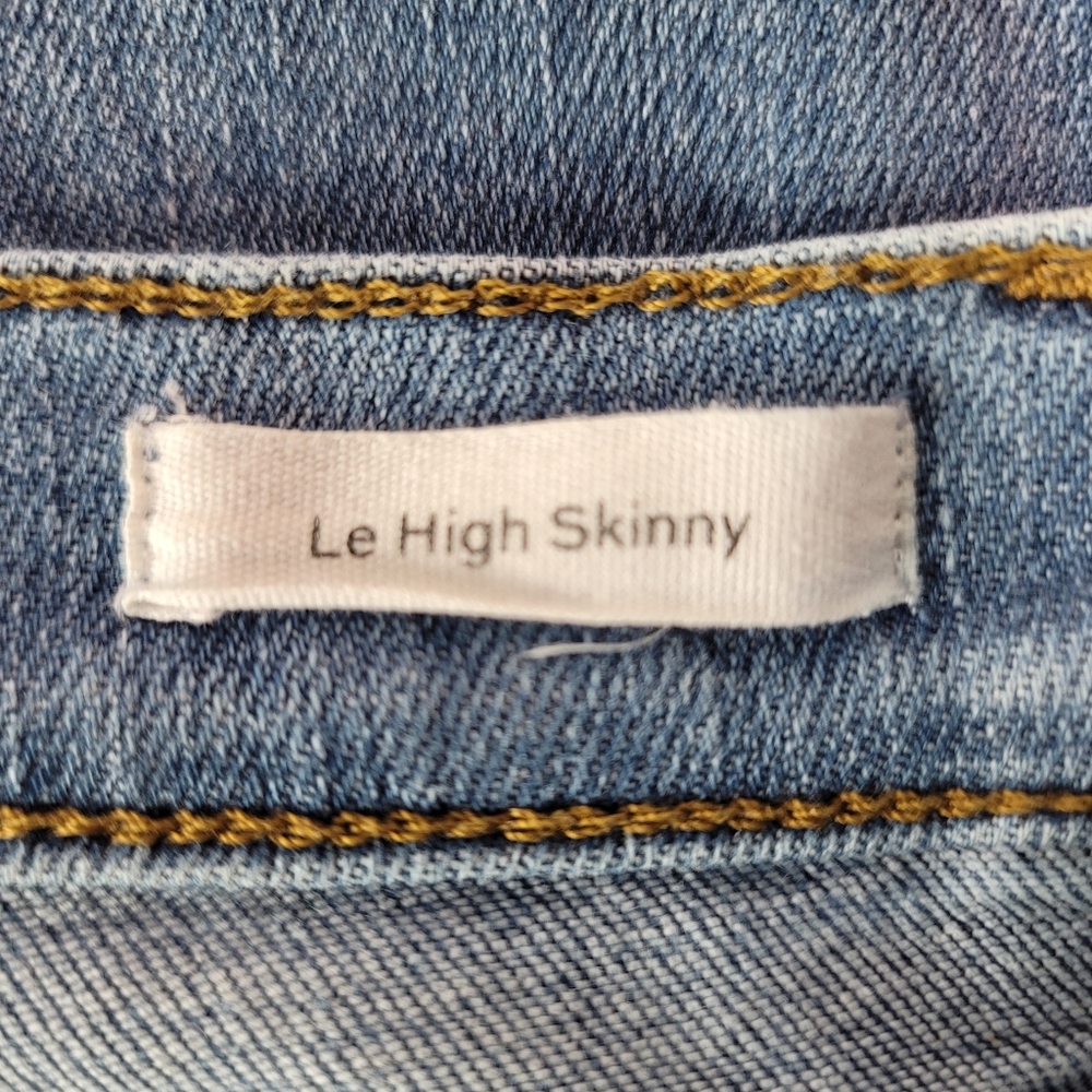 Frame Le High Raw Hem Stretch Skinny Jeans, Sz 30 - Picture 6 of 8